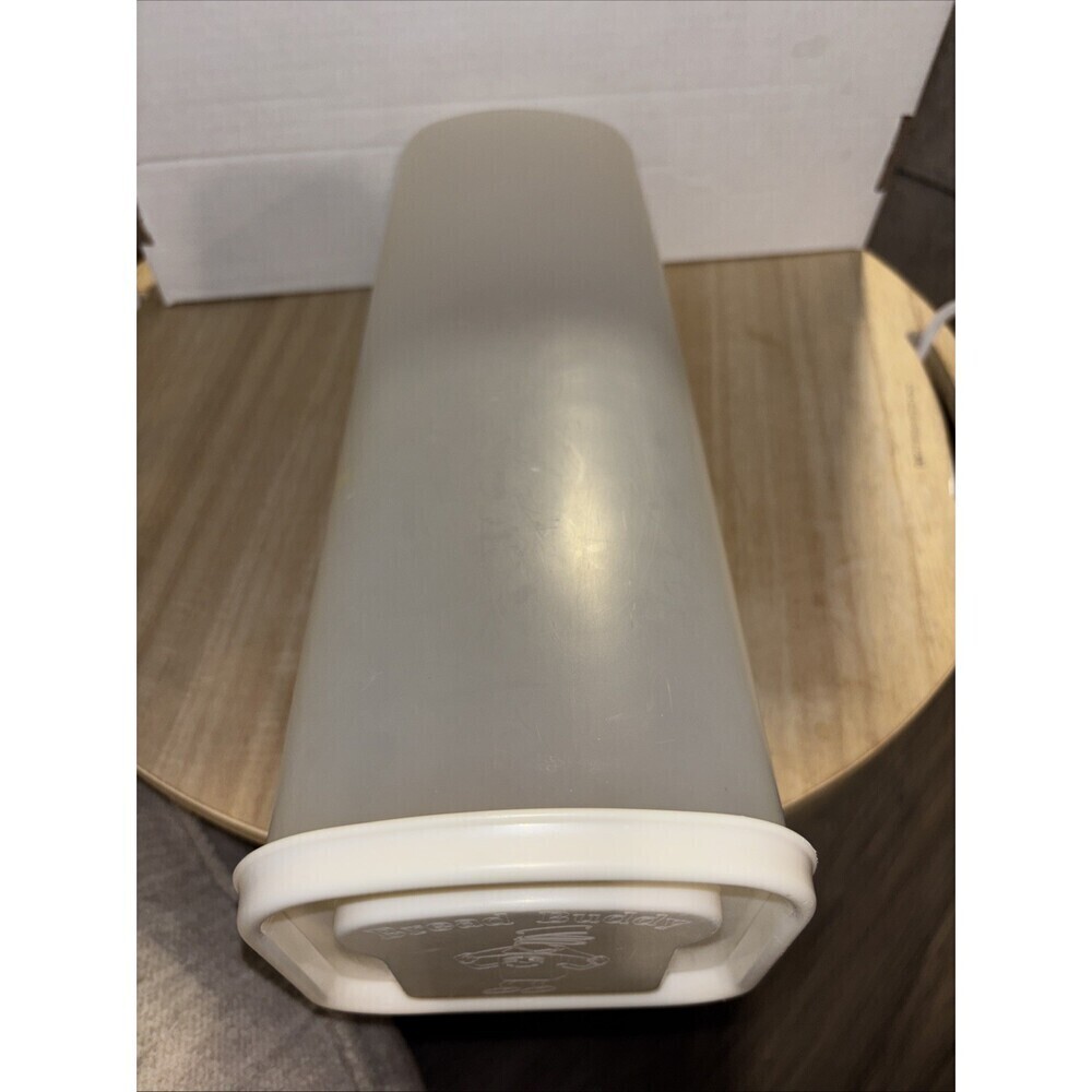 Vintage Buddeez Sandwich Size Bread Buddy Dispenser Container Cream/white LID - Picture 5 of 6
